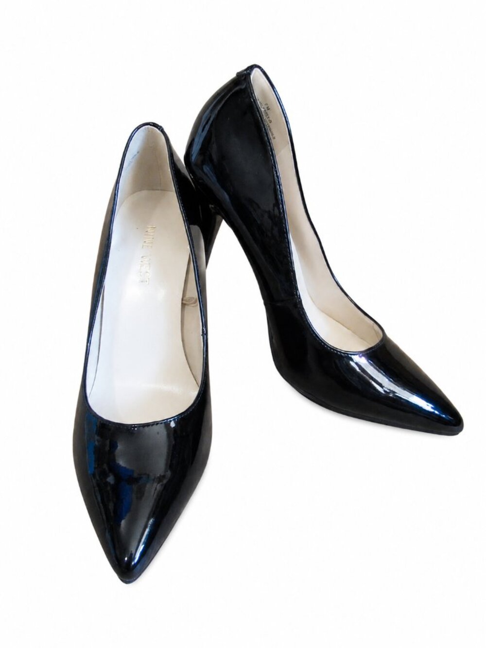 Nine West Black Patent Pointed Toe Stiletto Pumps | Size 7M